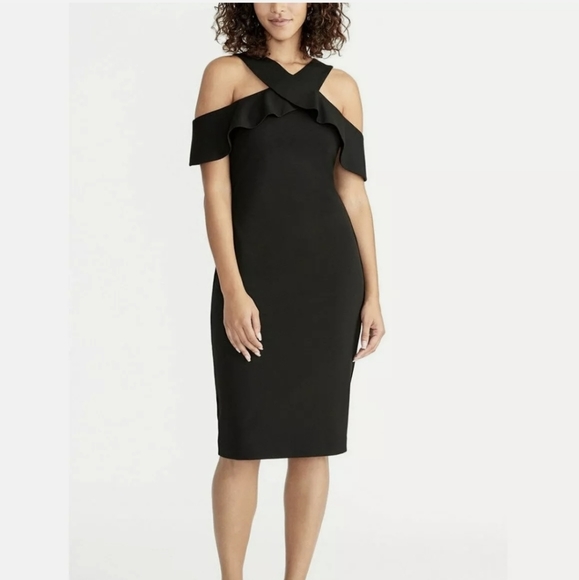 RACHEL Rachel Roy Dresses & Skirts - RACHEL Rachel Roy Cold shoulder Ruffle Halter Wome